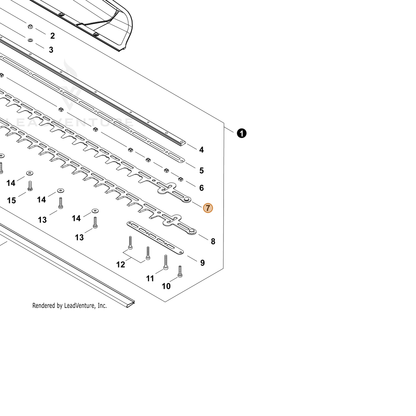 ECHO part X411001440 — IPL diagram snippet (6x zoom, amber highlight)