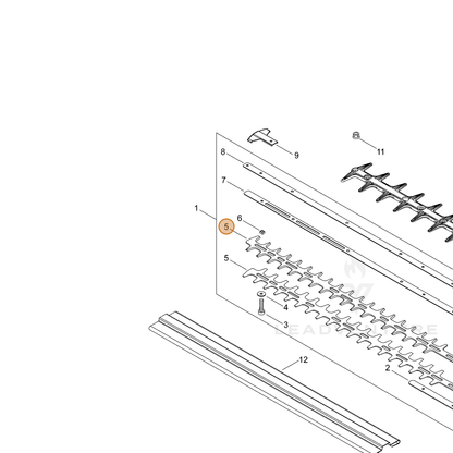ECHO part X412000680 — IPL diagram snippet (6x zoom, amber highlight)