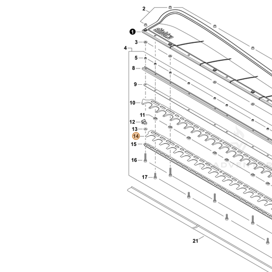 Echo part X412000920 — IPL diagram snippet (6x zoom, amber highlight)