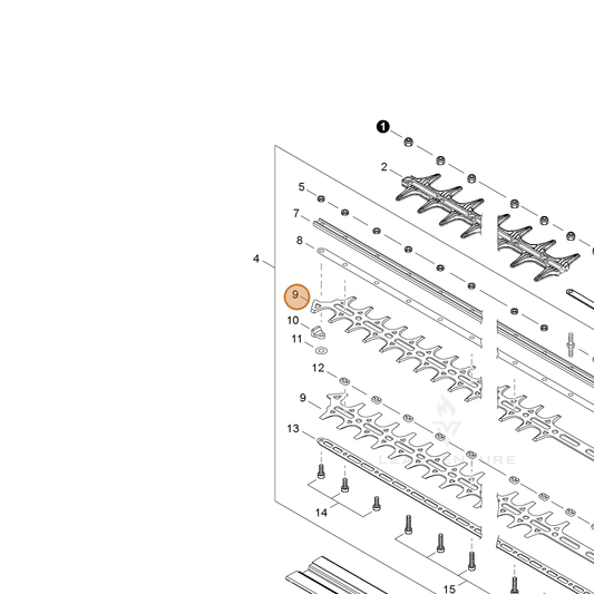 Echo part X412000930 — IPL diagram snippet (6x zoom, amber highlight)