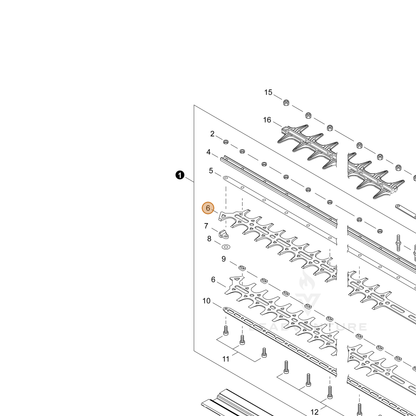 ECHO part X412000940 — IPL diagram snippet (6x zoom, amber highlight)