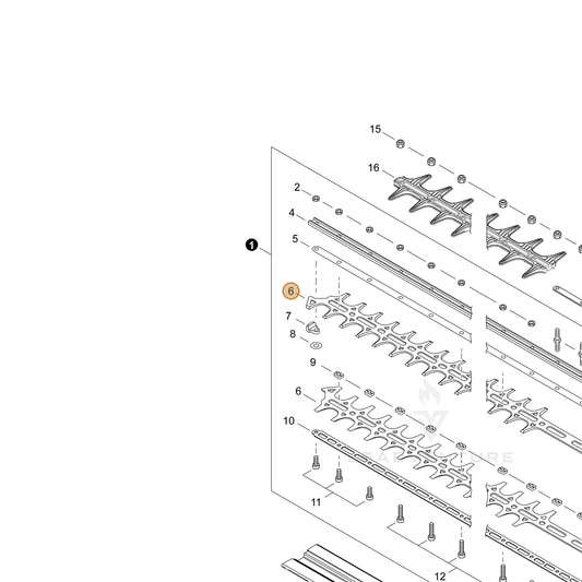 ECHO part X412000940 — IPL diagram snippet (6x zoom, amber highlight)