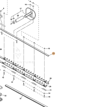 ECHO part X425000270 — IPL diagram snippet (6x zoom, amber highlight)