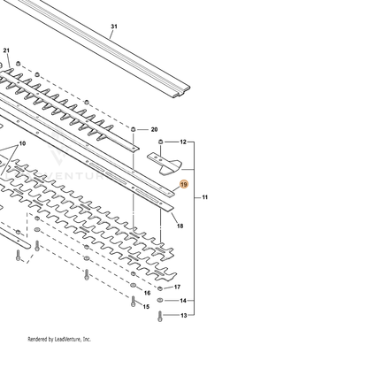 ECHO part X425000370 — IPL diagram snippet (6x zoom, amber highlight)