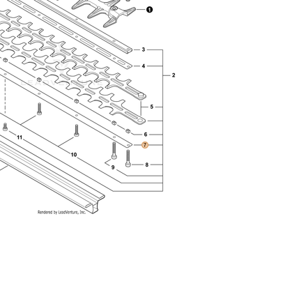 ECHO part X425001050 — IPL diagram snippet (6x zoom, amber highlight)