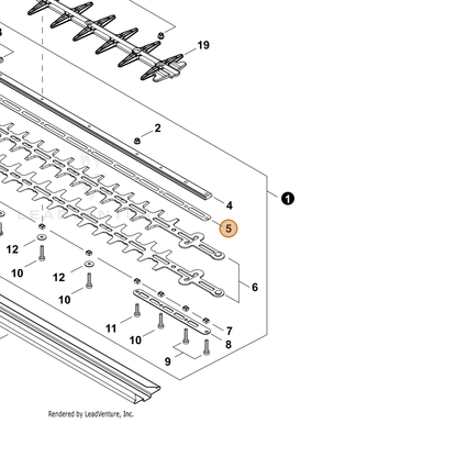 ECHO part X425001220 — IPL diagram snippet (6x zoom, amber highlight)