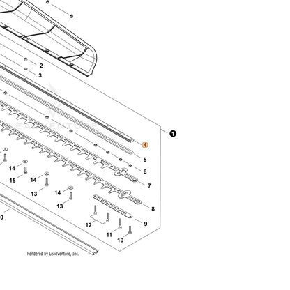 ECHO part X425001250 — IPL diagram snippet (6x zoom, amber highlight)