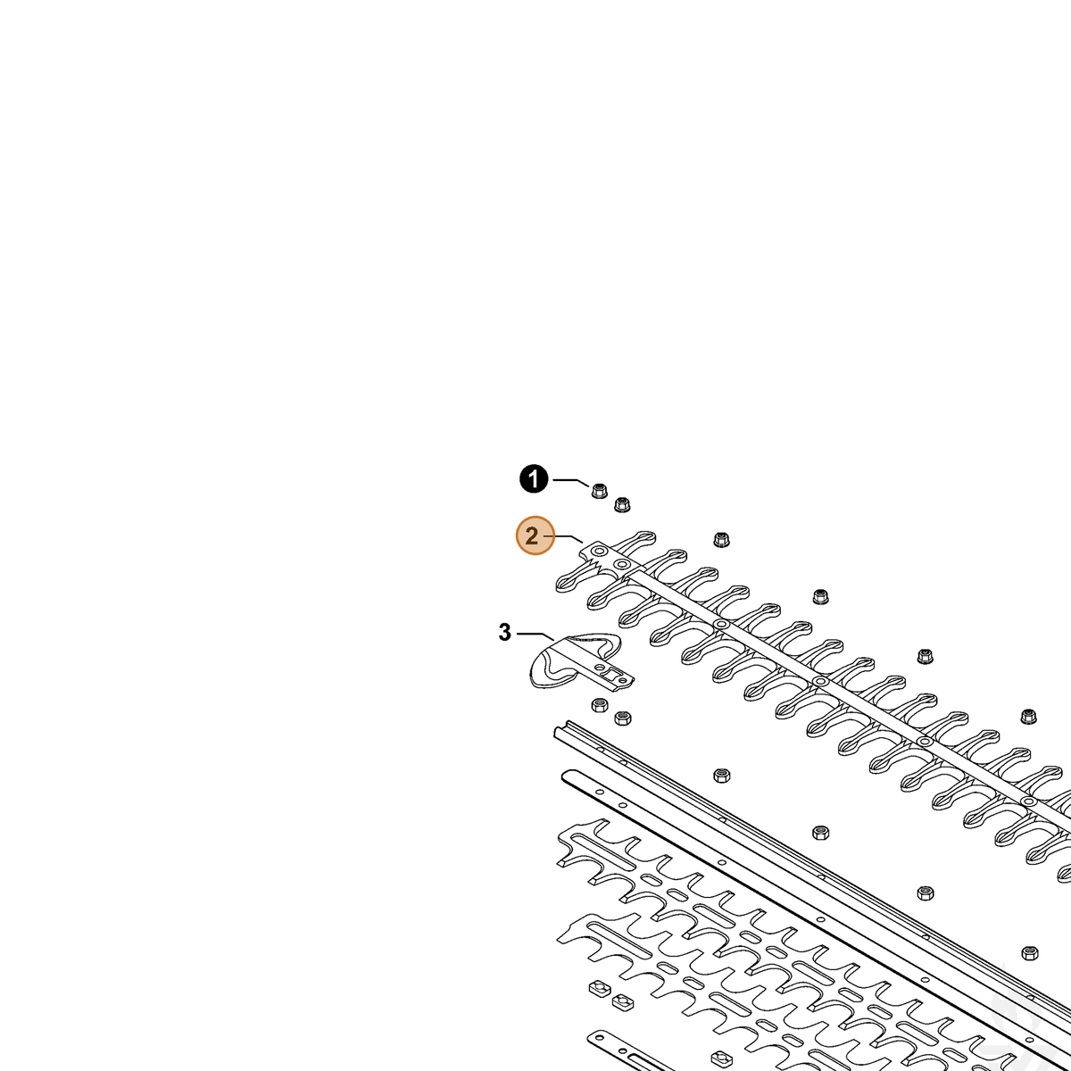 ECHO part X431000220 — IPL diagram snippet (6x zoom, amber highlight)