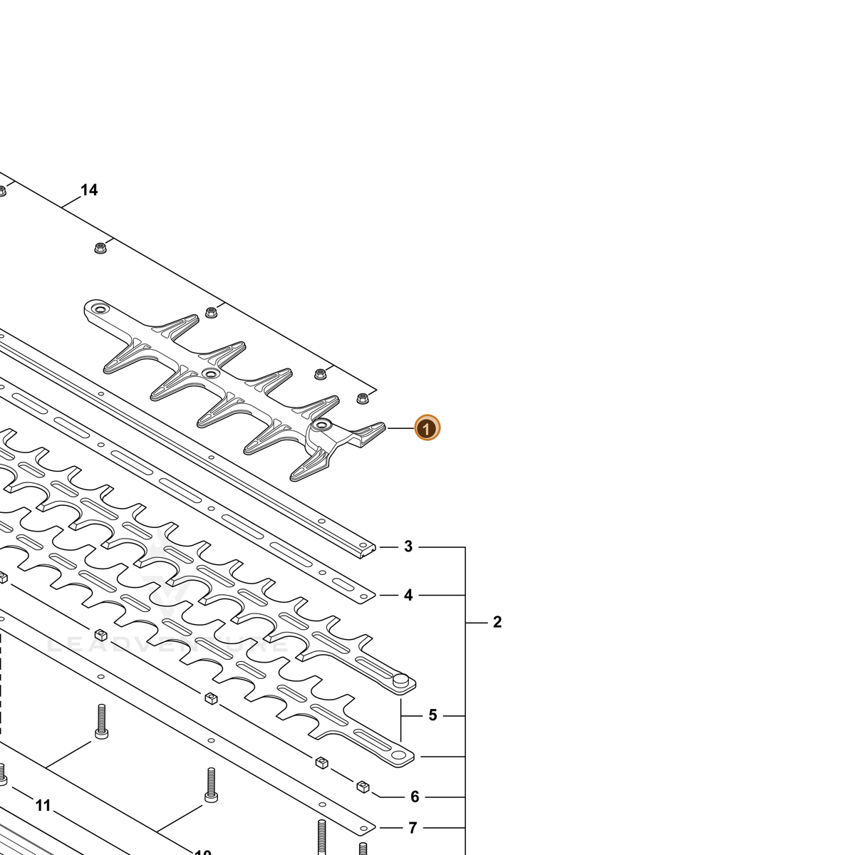 ECHO part X431000240 — IPL diagram snippet (6x zoom, amber highlight)