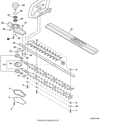 ECHO part X431000260 — IPL diagram snippet (6x zoom, amber highlight)