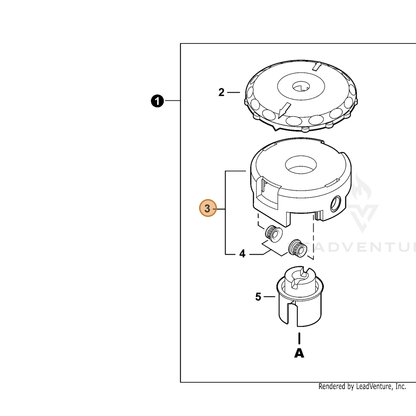 Echo part X470000470 — IPL diagram snippet (6x zoom, amber highlight)