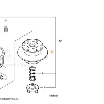 ECHO part X473000080 — IPL diagram snippet (6x zoom, amber highlight)