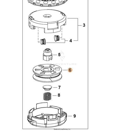 Echo part X473000161 — IPL diagram snippet (6x zoom, amber highlight)