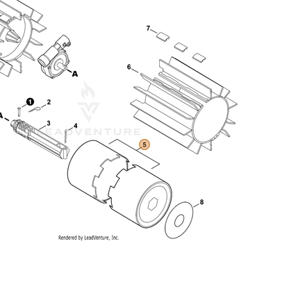 ECHO part X476000011 — IPL diagram snippet (6x zoom, amber highlight)