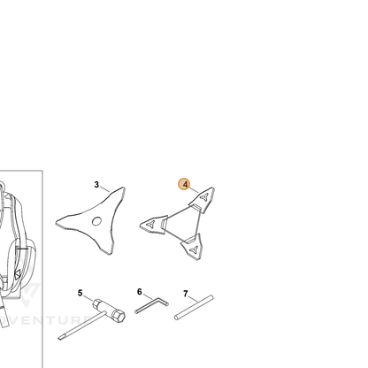 ECHO part X495000270 — IPL diagram snippet (6x zoom, amber highlight)