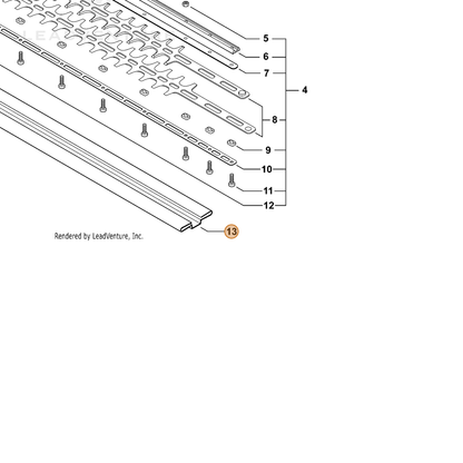 ECHO part X495000670 — IPL diagram snippet (6x zoom, amber highlight)