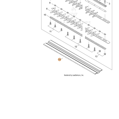 ECHO part X495000920 — IPL diagram snippet (6x zoom, amber highlight)