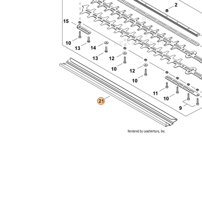 ECHO part X495001080 — IPL diagram snippet (6x zoom, amber highlight)