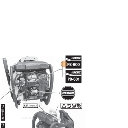 ECHO part X503000810 — IPL diagram snippet (6x zoom, amber highlight)