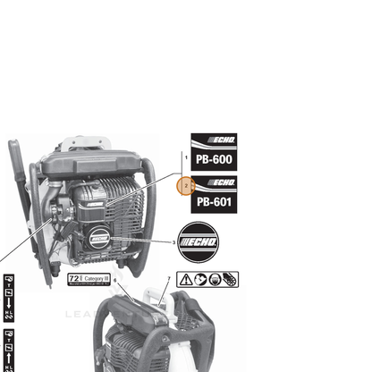 ECHO part X503000820 — IPL diagram snippet (6x zoom, amber highlight)