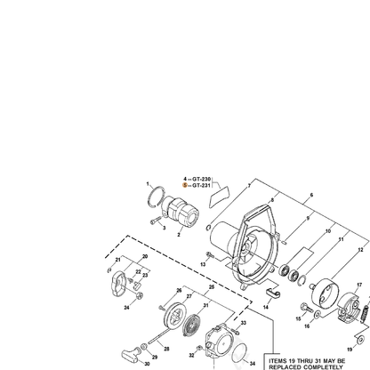ECHO part X503001130 — IPL diagram snippet (6x zoom, amber highlight)