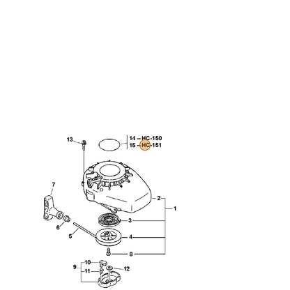 ECHO part X503001300 — IPL diagram snippet (6x zoom, amber highlight)