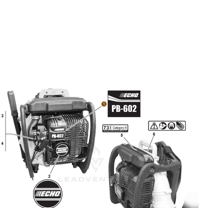 ECHO part X503001550 — IPL diagram snippet (6x zoom, amber highlight)