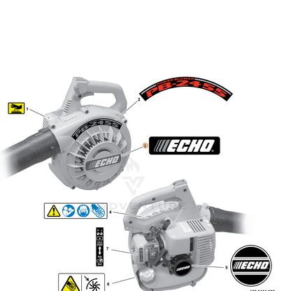 ECHO part X503002400 — IPL diagram snippet (6x zoom, amber highlight)
