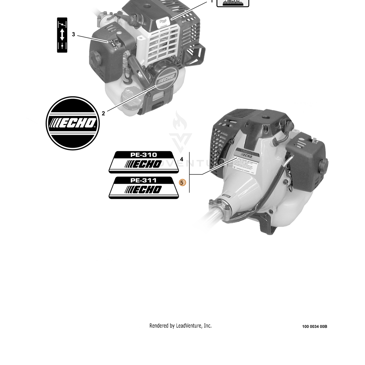 ECHO part X503002690 — IPL diagram snippet (6x zoom, amber highlight)