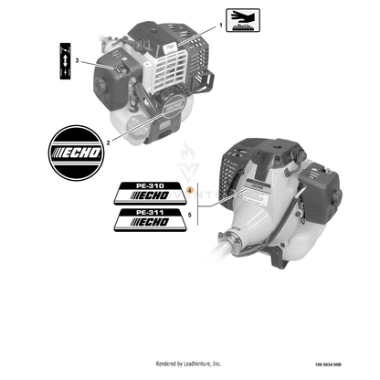 ECHO part X503002840 — IPL diagram snippet (6x zoom, amber highlight)