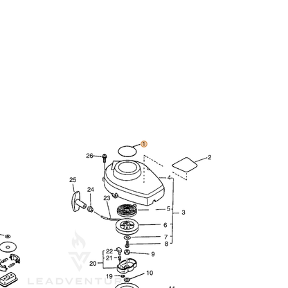 ECHO part X503002950 — IPL diagram snippet (6x zoom, amber highlight)