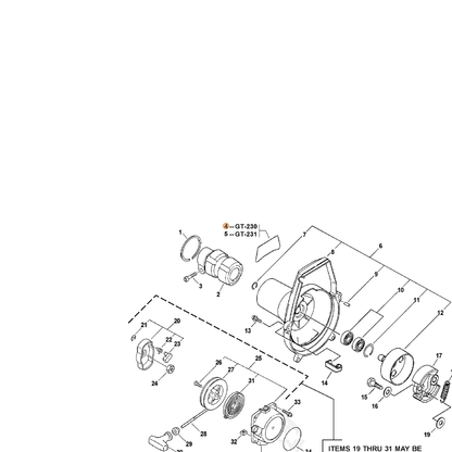 ECHO part X503003070 — IPL diagram snippet (6x zoom, amber highlight)