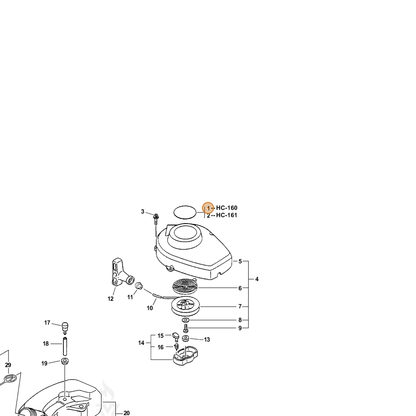 ECHO part X503003690 — IPL diagram snippet (6x zoom, amber highlight)