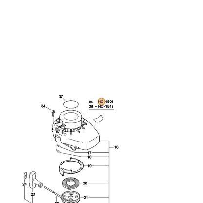 ECHO part X503004480 — IPL diagram snippet (6x zoom, amber highlight)