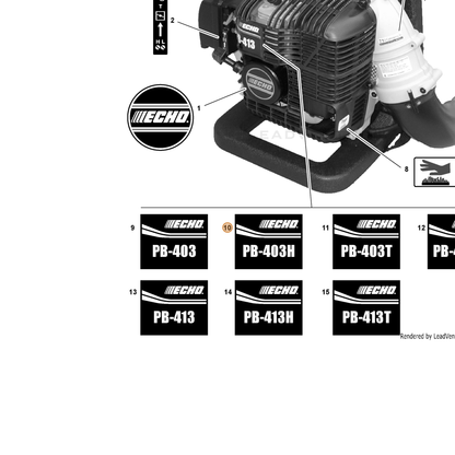 ECHO part X503004830 — IPL diagram snippet (6x zoom, amber highlight)