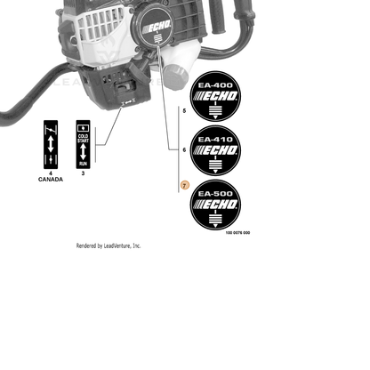 ECHO part X503005420 — IPL diagram snippet (6x zoom, amber highlight)