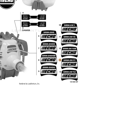 ECHO part X503006560 — IPL diagram snippet (6x zoom, amber highlight)
