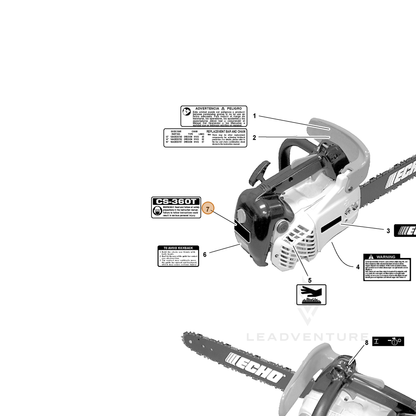 ECHO part X503006590 — IPL diagram snippet (6x zoom, amber highlight)