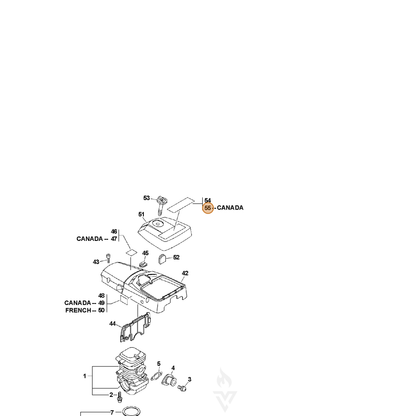 ECHO part X503007160 — IPL diagram snippet (6x zoom, amber highlight)