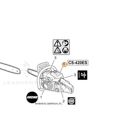 ECHO part X503008450 — IPL diagram snippet (6x zoom, amber highlight)