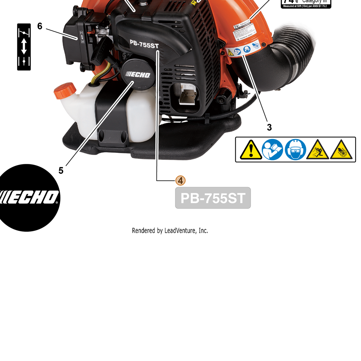 Genuine ECHO - Label Model PB-755ST ( Replaces X503008650