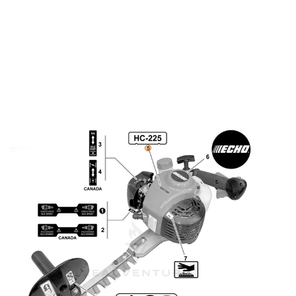 ECHO part X503009190 — IPL diagram snippet (6x zoom, amber highlight)