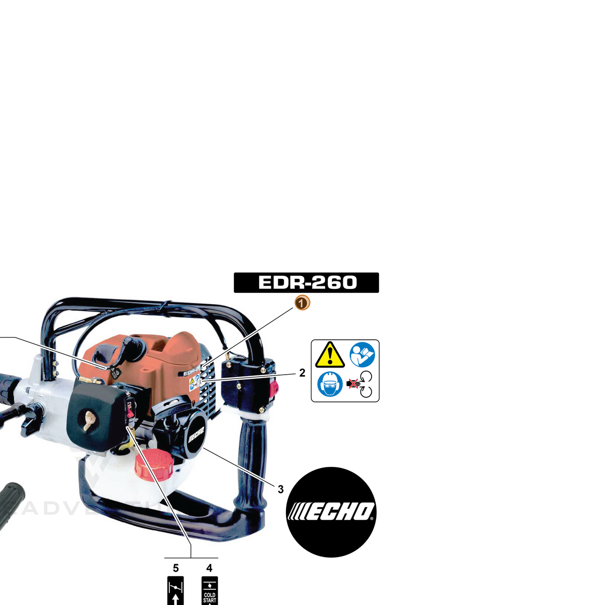ECHO part X503009440 — IPL diagram snippet (6x zoom, amber highlight)