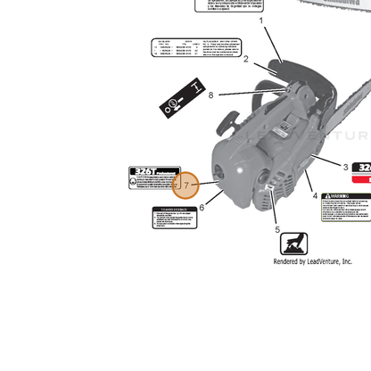ECHO part X503009460 — IPL diagram snippet (6x zoom, amber highlight)