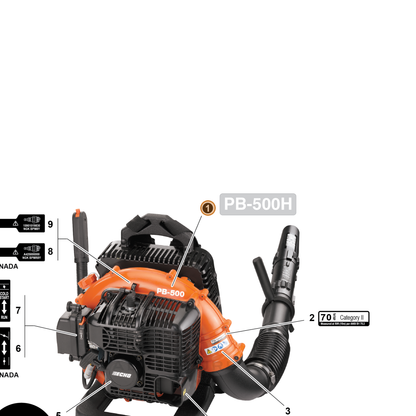 ECHO part X503009570 — IPL diagram snippet (6x zoom, amber highlight)