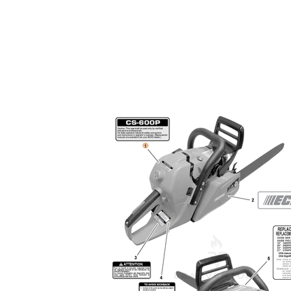 ECHO part X503009800 — IPL diagram snippet (6x zoom, amber highlight)