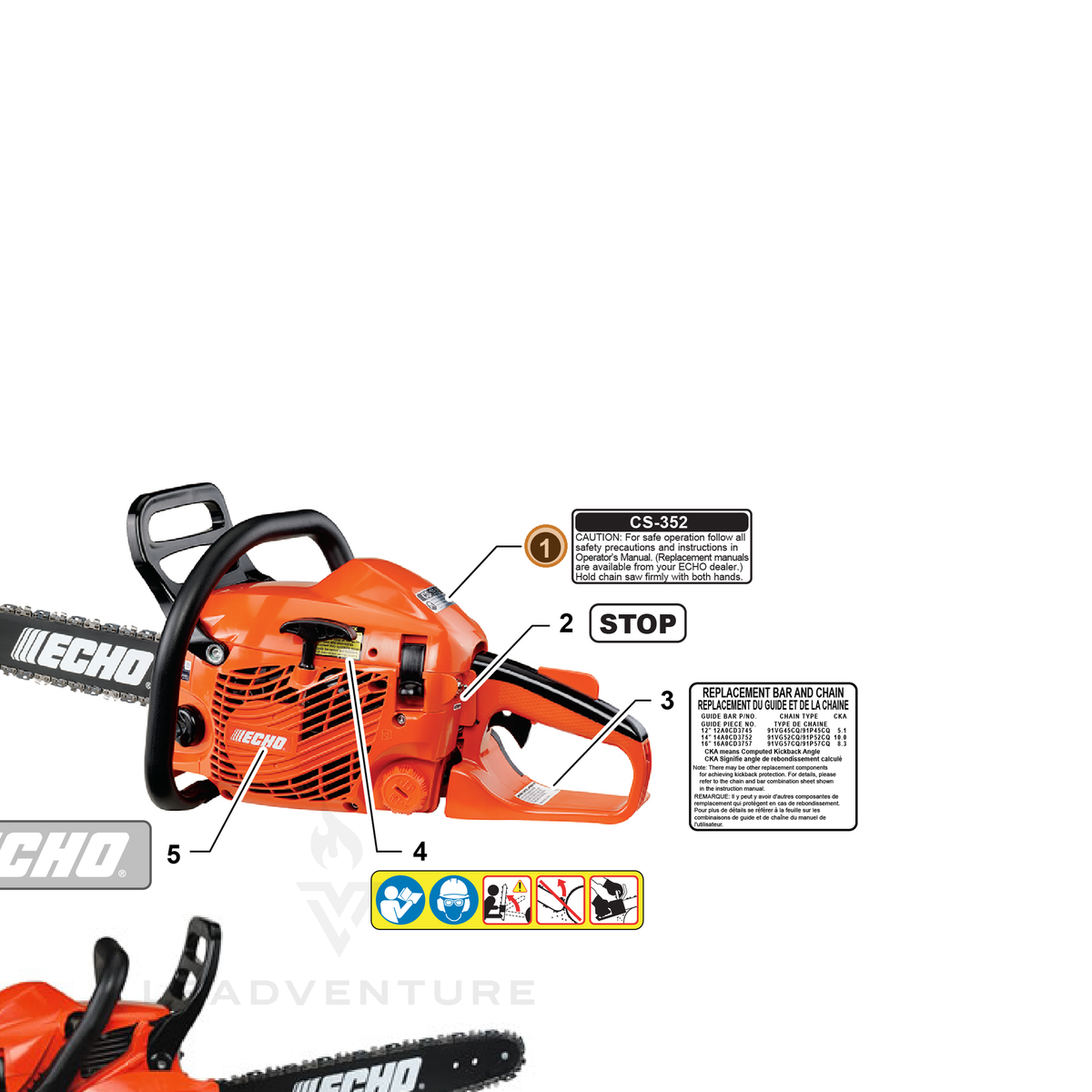 ECHO part X503010680 — IPL diagram snippet (6x zoom, amber highlight)