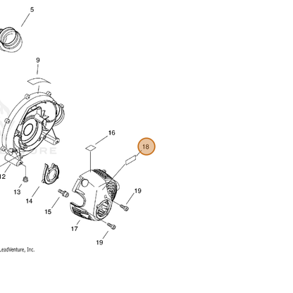 ECHO part X503011560 — IPL diagram snippet (6x zoom, amber highlight)