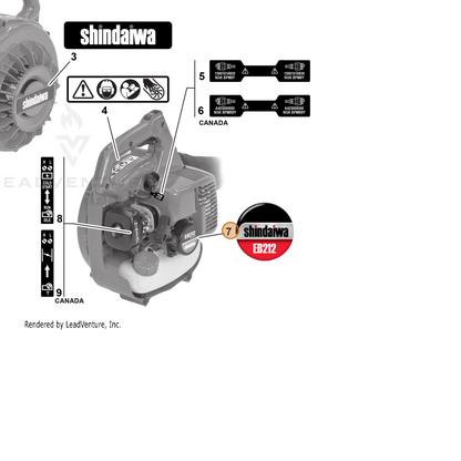 ECHO part X503012150 — IPL diagram snippet (6x zoom, amber highlight)