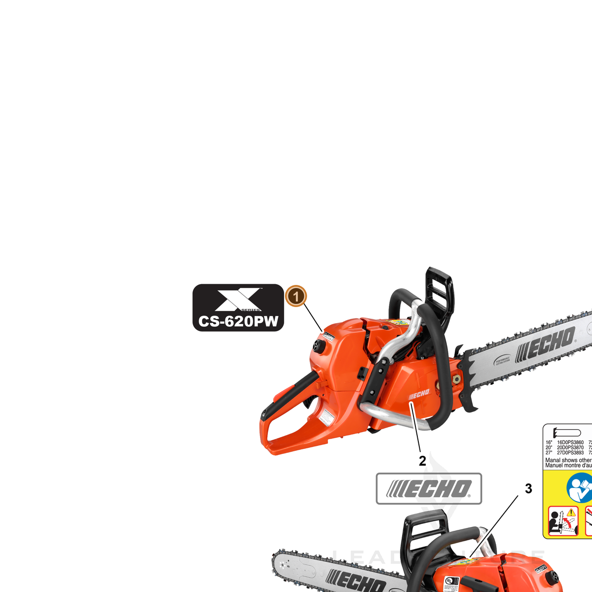 ECHO part X503014850 — IPL diagram snippet (6x zoom, amber highlight)